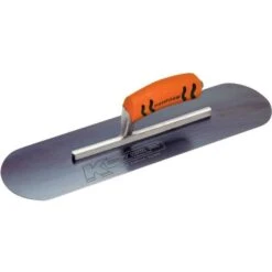 10 In. 3 In. Blue Steel Pool Trowel With ProForm A Short Shank