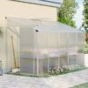 10ft 4ft Outdoor Aluminum Greenhouse With Sliding Door -Gardena Store 10ft 4ft Outdoor Aluminum Greenhouse with Sliding Door