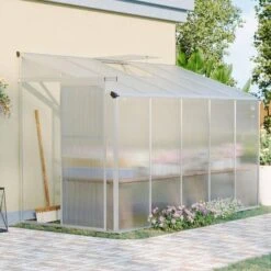 10ft 4ft Outdoor Aluminum Greenhouse With Sliding Door