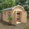 10x8w Aldford Barn 28mm Timber Log Cabin -Gardena Store 10x8w Aldford Barn 28mm Timber Log Cabin