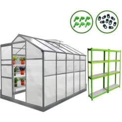 6ft 10ft Greenhouse With Base & 2 Greenhouse Base Option