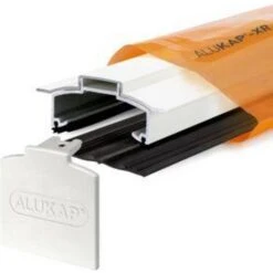 Alukap Xr White Aluminium Glazing Bar, L4.8M W80mm T35mm