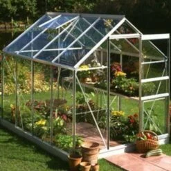 B&Q 6X8 Horticultural Glass Apex Greenhouse