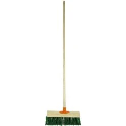 Charles Bentley 12" Green PVC Broom With Orange Bracket Industrial Brush