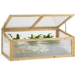 Christow Small Cold Frame Greenhouse Natural