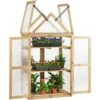 Christow Tall Cold Frame Greenhouse Natural -Gardena Store Christow Tall Cold Frame Greenhouse Natural