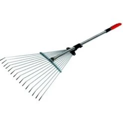 Darlac Telescopic Metal Garden Leaf Rake Cuttings