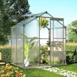 Garden Walk-in Aluminium Greenhouse With Foundation
