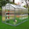 Greenhouse 6ft 10ft With Base - Silver