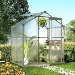 Greenhouse Aluminum, 6 Large Walk-in Garden Growhouse Foundation