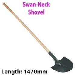 Heavy Duty 1470mm Swan Neck Shovel Plant Trench Hole Garden