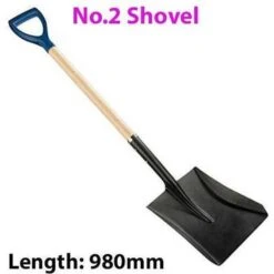 Heavy Duty 980mm Square Mouth No.2 Shovel Garden Landscaping Tool