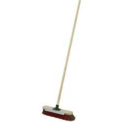 Heavy Duty Hard Bristle PVC Broom Stick 405mm Brush