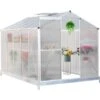 LivingAndHome Hobby Greenhouse With Vent 10x6ft Aluminum Polycarbonate -Gardena Store LivingAndHome Hobby Greenhouse with Vent 10x6ft Aluminum Polycarbonate