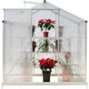 Livingandhome 6ft Greenhouse Polycarbonate Greenhouse