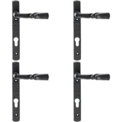 Loops Pair Ornate Twisted Lever On Narrow Backplate