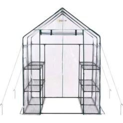 Ogrow 3 Tier 12 Shelf Garden Greenhouse Clear Pvc House