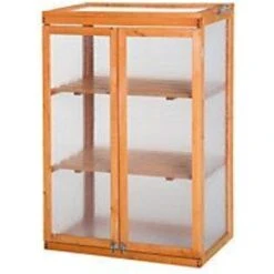 OutSunny 3-tier Wood Greenhouse Garden Polycarbonate Cold Frame Grow House