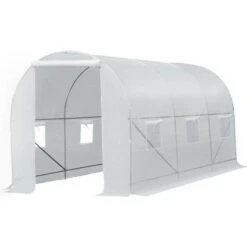 OutSunny 4.5 X 2m Walk-in Polytunnel Greenhouse Galvanized Steel