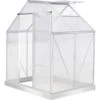 OutSunny 4x6ft Walk-In Greenhouse Polycarb Panels -Gardena Store OutSunny 4x6ft Walk In Greenhouse Polycarb Panels