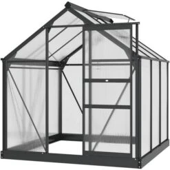 OutSunny 6x6ft Walk-In Greenhouse Plant Grow Galvanized