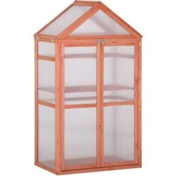 OutSunny 80x47x138cm Wood Cold Frame Greenhouse Plants