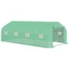 OutSunny Alfresco 6 X 3m Polytunnel Greenhouse, Green -Gardena Store OutSunny Alfresco 6 x 3m Polytunnel Greenhouse Green