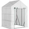 OutSunny Lean To Green House Green 143x143x195cm -Gardena Store OutSunny Lean to Green House Green 143x143x195cm