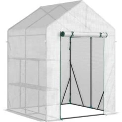 OutSunny Lean To Green House Green 143x143x195cm