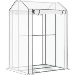 OutSunny Mini Greenhouse With Roll Up Door 100X80X150Cm