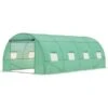 OutSunny Polytunnel Greenhouse 590x300cm Aluminum Plastic -Gardena Store OutSunny Polytunnel Greenhouse 590x300cm Aluminum Plastic