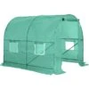 OutSunny Polytunnel Greenhouse Grow Roll Up Door Windows 2.5x2x2m -Gardena Store OutSunny Polytunnel Greenhouse Grow Roll Up Door Windows 2.5x2x2m