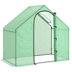 OutSunny Walk Greenhouse Garden Grow House With Roll Up Door