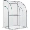 OutSunny Walk-In Lean To Tunnel Greenhouse Up -Gardena Store OutSunny Walk In Lean To Tunnel Greenhouse Up
