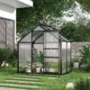 OutSunny Walk-In Polycarbonate Greenhouse Plant Grow Galvanized -Gardena Store OutSunny Walk In Polycarbonate Greenhouse Plant Grow Galvanized 1