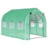 OutSunny Walk Polytunnel Greenhouse With Windows Door Garden, Backyard -Gardena Store OutSunny Walk Polytunnel Greenhouse with Windows Door Garden Backyard