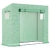 OutSunny Walk-in Garden Greenhouse Plant Warm W/ Roll Up Door -Gardena Store OutSunny Walk in Garden Greenhouse Plant Warm w Roll Up Door