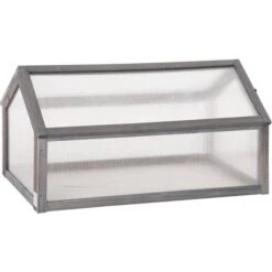 OutSunny Wooden Cold Frame Greenhouse Garden Polycarbonate Grow