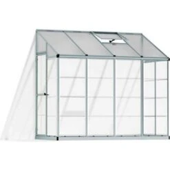 Palram LEAN TO GROW HOUSE 8X4 SILVER HYBRID