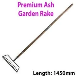 Premium Carbon Steel 1450mm Leaf Rake Garden Leaves