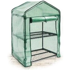 Relaxdays Greenhouse 2 Levels Tear-Resistant Growth Support Plants, Levels In