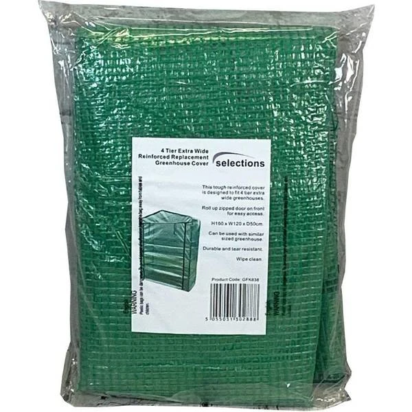 Selections 4 Tier Extra Wide Reinforced Replacement Greenhouse Cover 3 Selections 4 Tier Extra Wide Reinforced Replacement Greenhouse Cover