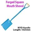 Solid Forged Steel 1025mm Square Mouth Digging Shovel -Gardena Store Solid Forged Steel 1025mm Square Mouth Digging Shovel