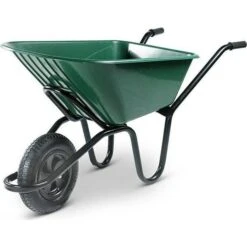 Super Mucker Green Plastic Wheelbarrow 120