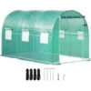 VEVOR Walk-in Tunnel Greenhouse, 12 Plant Hot House W/ Galvanized Steel Hoops, 1 Top -Gardena Store VEVOR Walk in Tunnel Greenhouse 12 Plant Hot House w Galvanized Steel Hoops 1 Top
