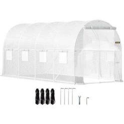 Vevor Walk-in Tunnel Greenhouse Galvanized Frame Cover 15x7x7