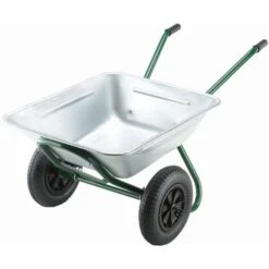 Walsall Landscaper Two Wheeled Tipper Galvanised Wheelbarrow