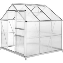 Tectake 4.41m² With Base Aluminum Polycarbonate -Gardena Store tectake 4.41m² with Base Aluminum Polycarbonate 1