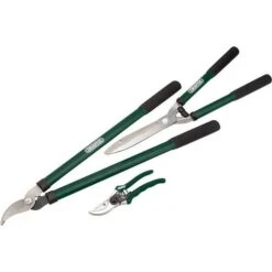 VidaXL Garden Shears Loppers Secateur Set Soft Grip Handles Bright