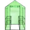 VidaXL Greenhouse 41545 With 4 Shelves Stainless Steel PVC Plastic -Gardena Store vidaXL Greenhouse 41545 with 4 Shelves Stainless steel PVC Plastic